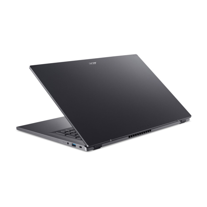 Лаптоп Acer Aspire 17, A17-51M-542K, Intel Core i5-1334U, 17.3" FHD 1920x1080 IPS slim bezel LCD, 16GB DDR5 RAM, 512GB SSD, Intel UMA, FHD Cam, WiFi 6E, BT 6E, Win 11 Home, Steel Gray - NX.KZVEX.001