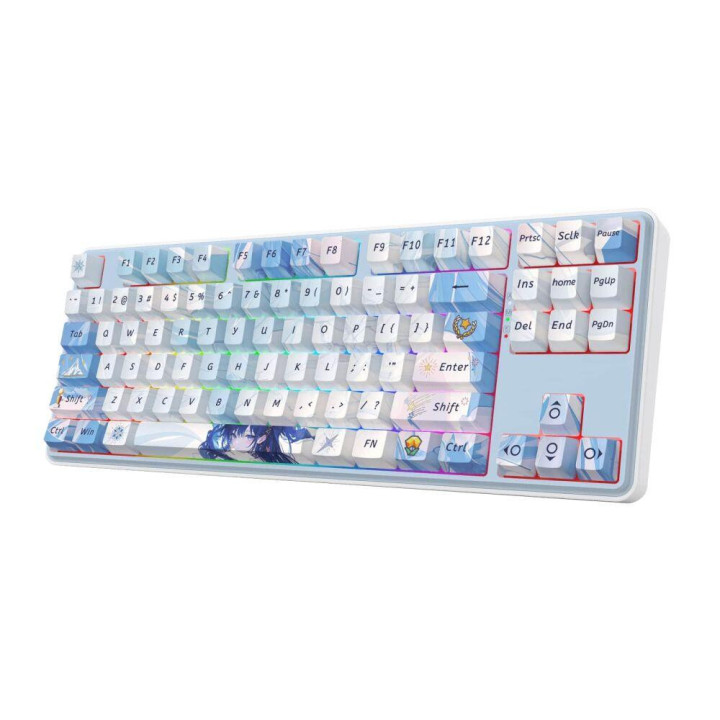 Bluetooth геймърска механична клавиатура Redragon Star Blade Pro, бял - K707AK-RGB-PRO
