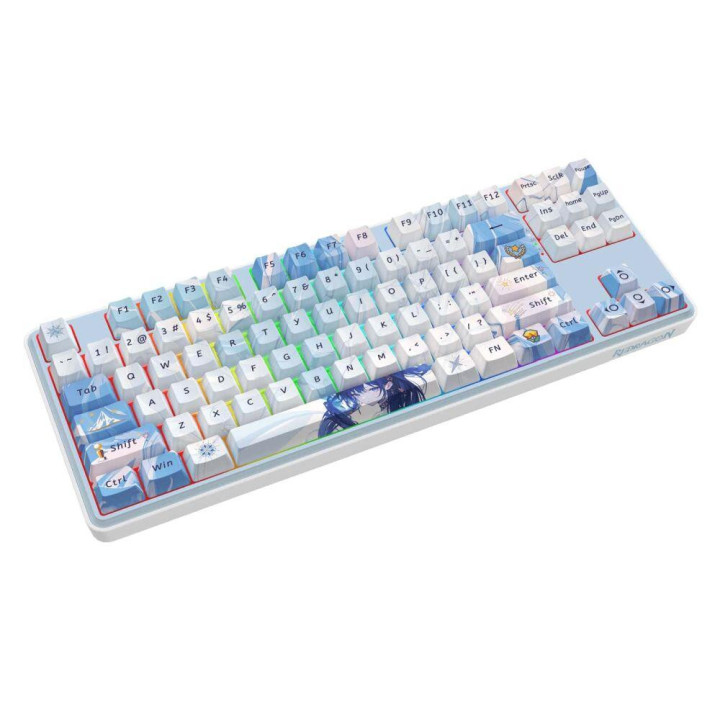 Bluetooth геймърска механична клавиатура Redragon Star Blade Pro, бял - K707AK-RGB-PRO