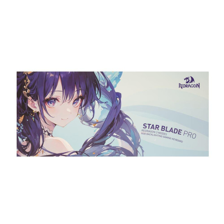 Bluetooth геймърска механична клавиатура Redragon Star Blade Pro, бял - K707AK-RGB-PRO