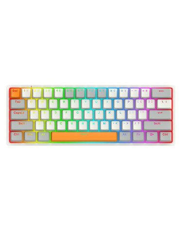 Механична геймърска клавиатура Redragon Akali, сива - K642WGO-RGB