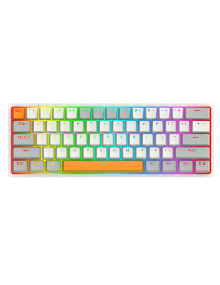 Механична геймърска клавиатура Redragon Akali, сива - K642WGO-RGB