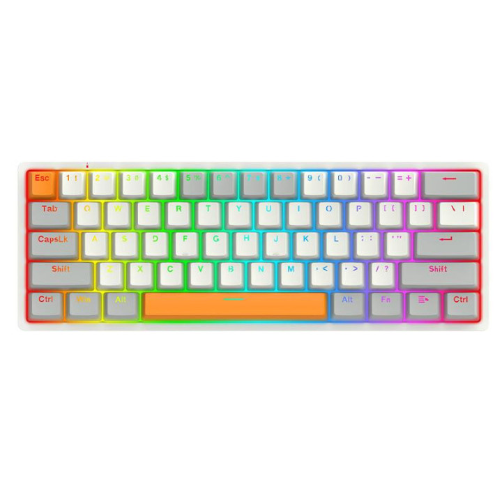Механична геймърска клавиатура Redragon Akali, сива - K642WGO-RGB