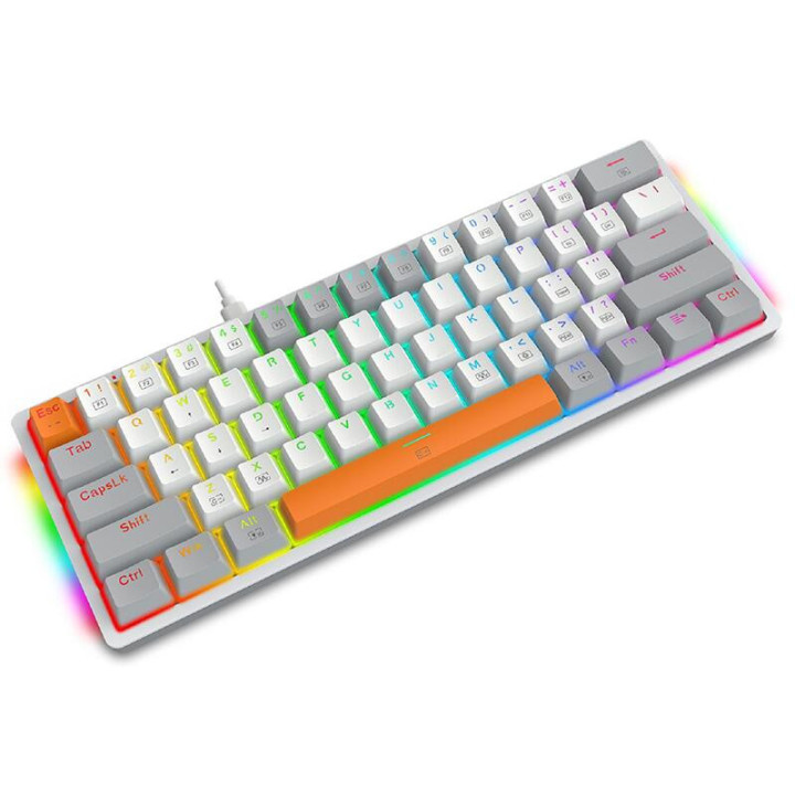 Механична геймърска клавиатура Redragon Akali, сива - K642WGO-RGB