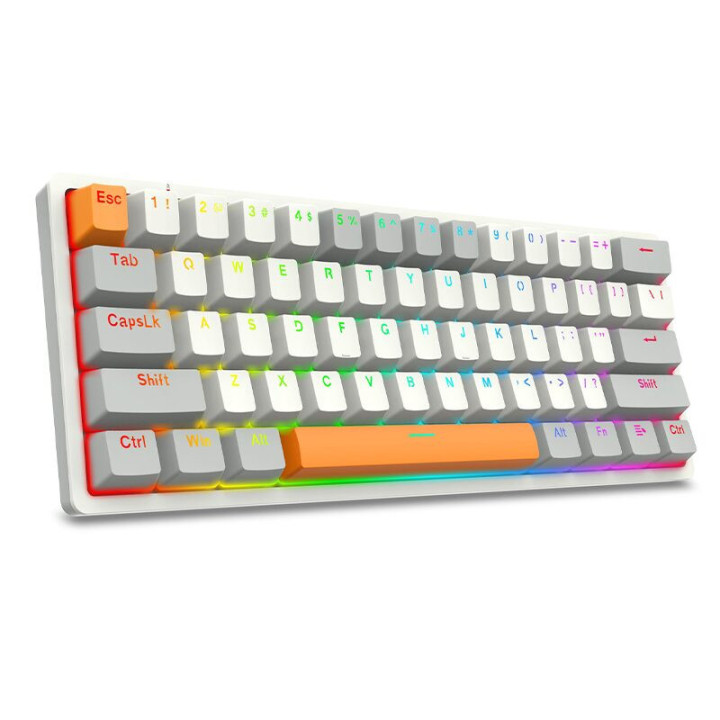 Механична геймърска клавиатура Redragon Akali, сива - K642WGO-RGB