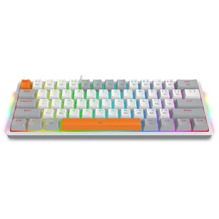Механична геймърска клавиатура Redragon Akali, сива - K642WGO-RGB