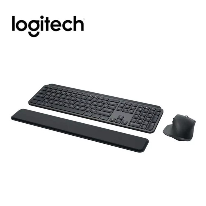 Комплект безжична клавиатура и мишка Logitech MX Keys S Combo USB-C rechargeable US, USB 920-011614 - черна