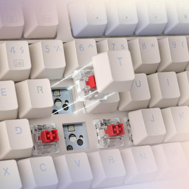 Безжична механична геймърска клавиатура Redragon Ucal PRO RGB Red Switch - K673CPG-RGB-PRO