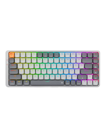 Bluetooth механична геймърска клавиатура Redragon Azure Red Switch, сива - K652GG-RGB-PRO
