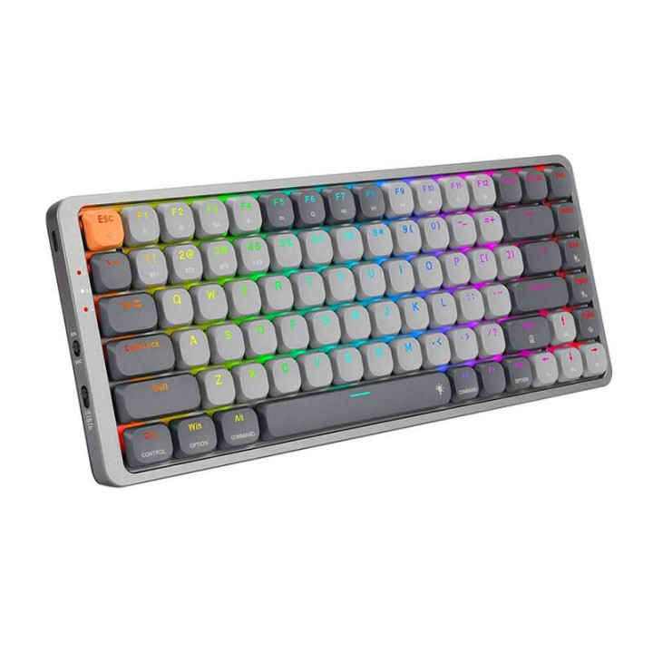 Bluetooth механична геймърска клавиатура Redragon Azure Red Switch, сива - K652GG-RGB-PRO