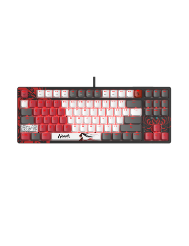 Геймърска механична клавиатура А4tech Bloody Naraka S87 TKL Backlit red switch, USB - A4-KEY-S87-NARAKA