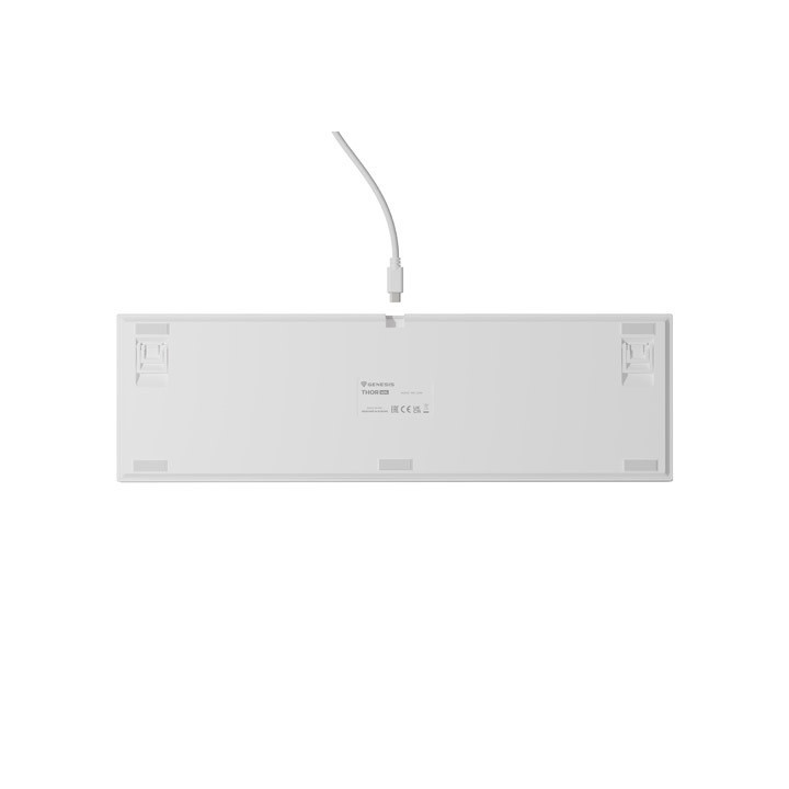 Механична геймърска клавиатура Thor 404 White RGB Backlight Gateron Peach Silent, US Layout - NKG-2300