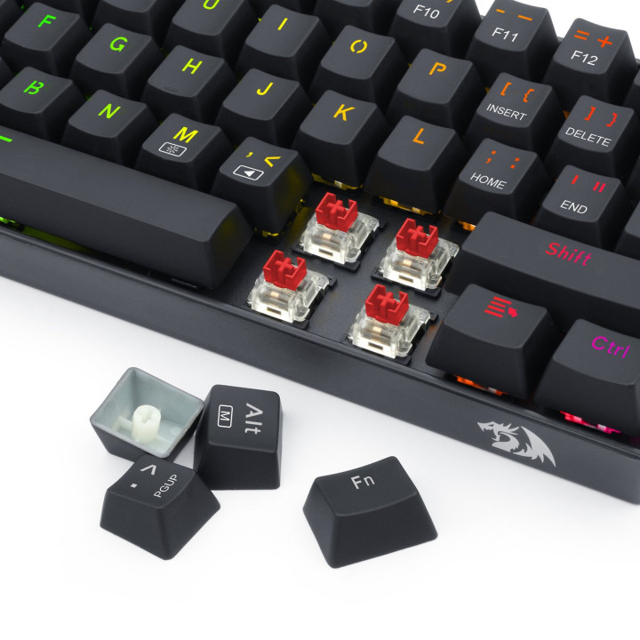 Механична геймърска клавиатура Redragon Dragonborn,  red switches - K630RGB-1-BK