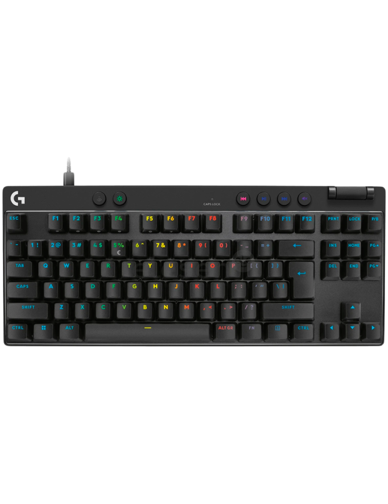 Геймърска клавиатура Logitech PRO X TKL RAPID, Analog Switches, LIGHTSYNC RGB lighting, BLACK, US INT'L, USB - EMEA28i-935 - LINEAR - 920-013233