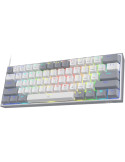 Bluetooth механична геймърска клавиатура Redragon K616-RGB-WG_RD Fizz PRO Red Switch, бяло/сиво