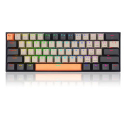 Bluetooth безжична геймърска механична клавиатура Redragon K530-OG-GY-BK-RGB-PRO_BR Draconic PRO Brown Switch, RGB, оранжев/сив/черен