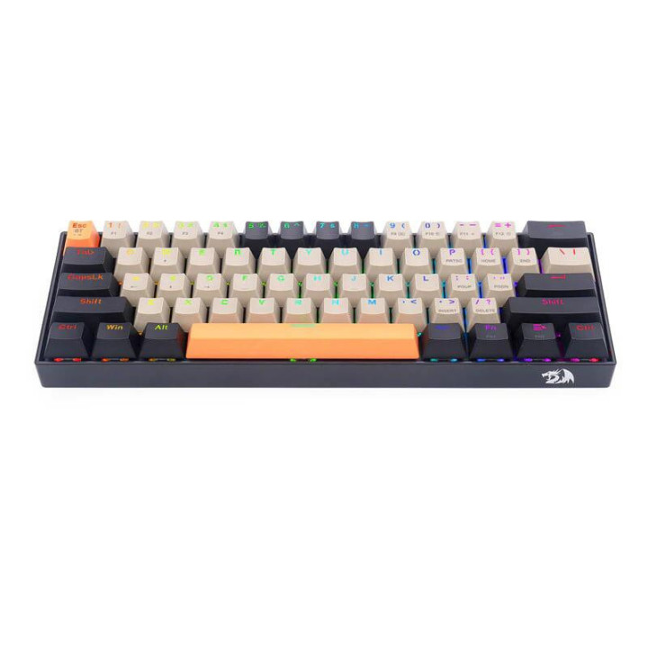 Bluetooth безжична геймърска механична клавиатура Redragon K530-OG-GY-BK-RGB-PRO_BR Draconic PRO Brown Switch, RGB, оранжев/сив/черен