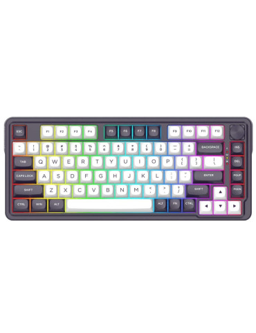 Геймърска механична клавиатура Redragon Finke K715 с Bluetooth и кабел, RGB осветление, черно/бяло