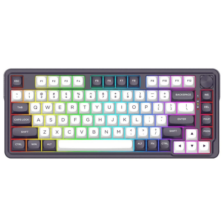 Геймърска механична клавиатура Redragon Finke K715 с Bluetooth и кабел, RGB осветление, черно/бяло