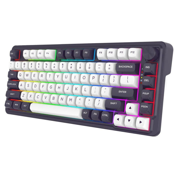 Геймърска механична клавиатура Redragon Finke K715 с Bluetooth и кабел, RGB осветление, черно/бяло