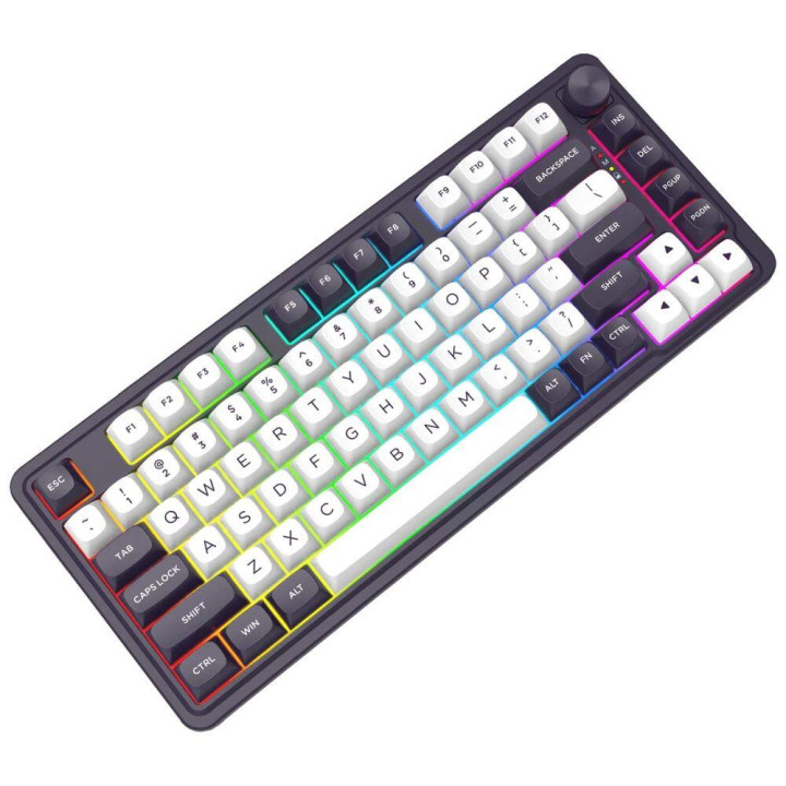 Геймърска механична клавиатура Redragon Finke K715 с Bluetooth и кабел, RGB осветление, черно/бяло