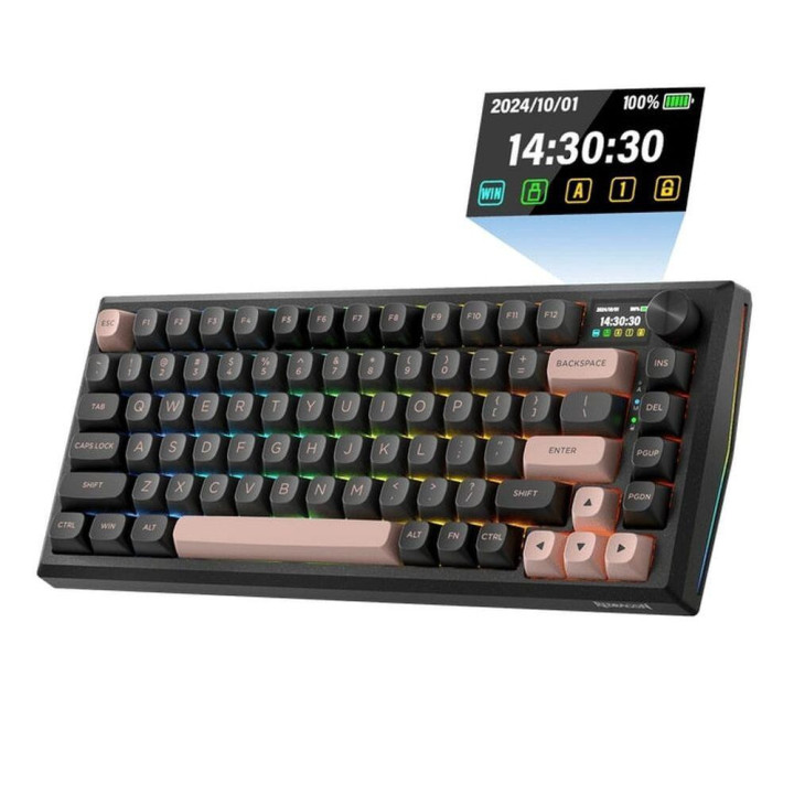 Bluetooth геймърска механична клавиатура Redragon Eclipse Pro K720GBP-RGB-PRO с Bluetooth и безжична връзка и RGB осветление