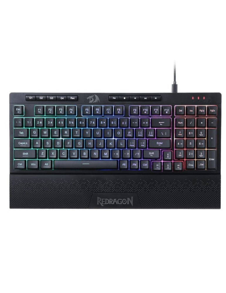 Геймърска клавиатура Redragon Shiva K515-RGB с RGB подсветка, черна