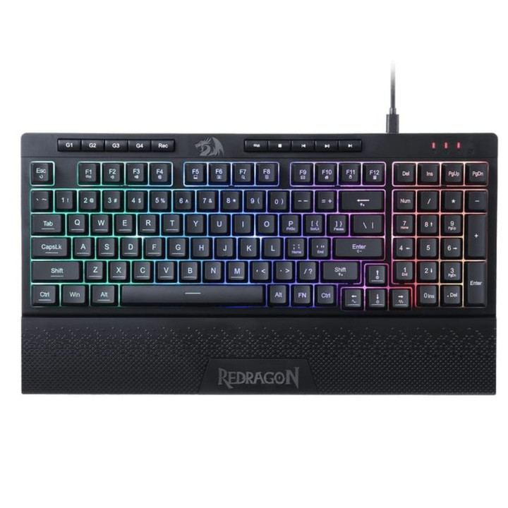 Геймърска клавиатура Redragon Shiva K515-RGB с RGB подсветка, черна