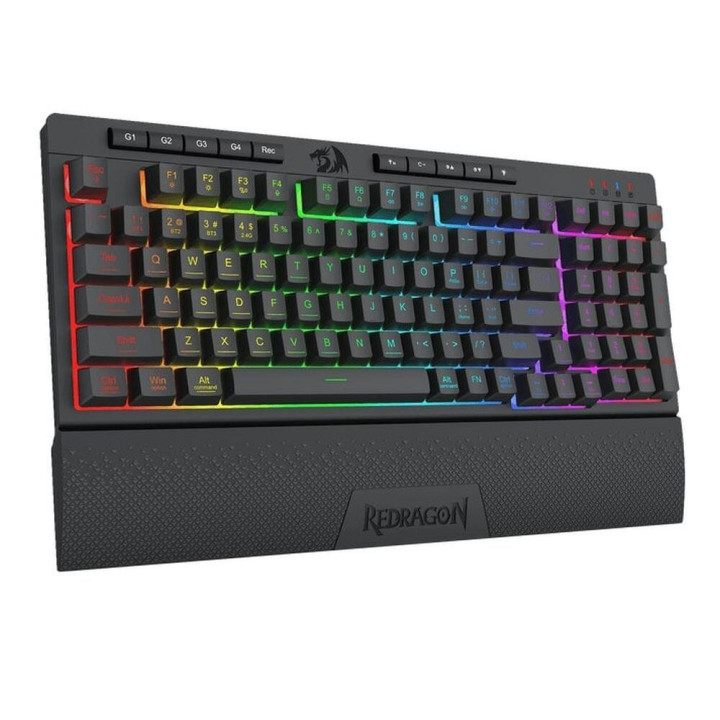Геймърска клавиатура Redragon Shiva K515-RGB с RGB подсветка, черна