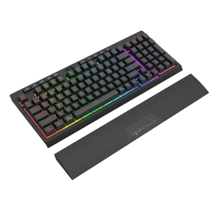 Геймърска клавиатура Redragon Shiva K515-RGB с RGB подсветка, черна