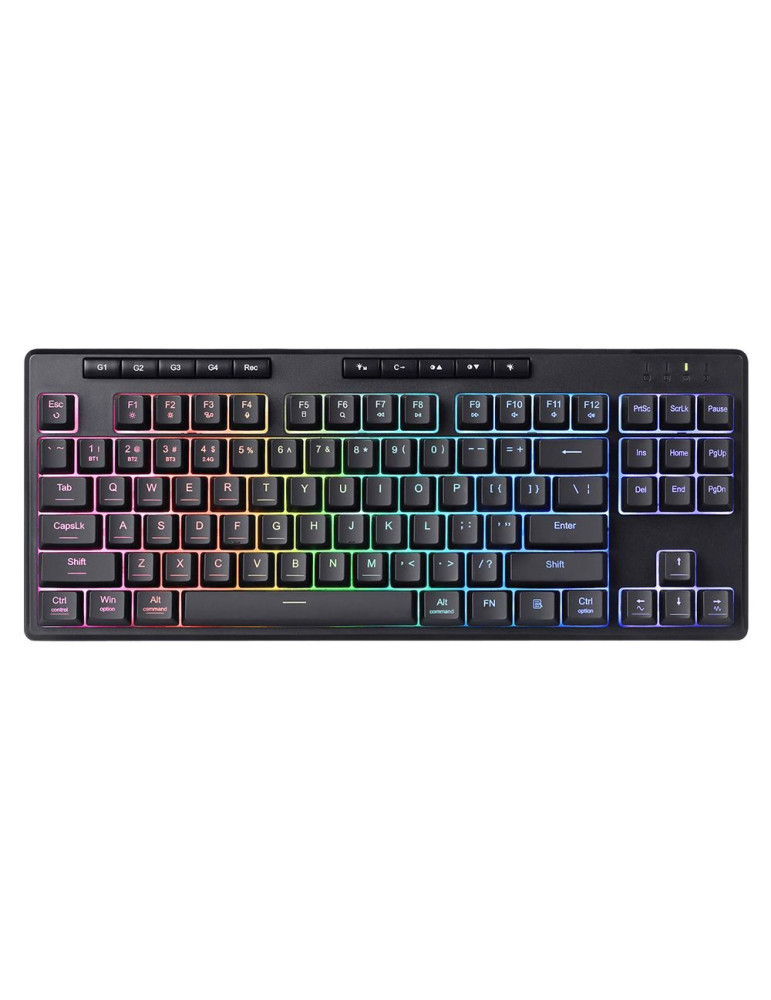 Геймърска клавиатура Redragon Shiva TKL K516-RGB с RGB осветление, черна