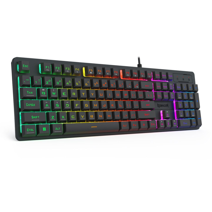 Геймърска клавиатура Redragon Netherbane K521-R с RGB осветление, черна