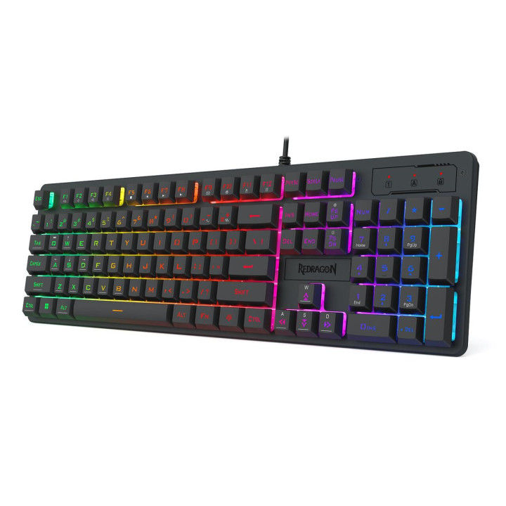 Геймърска клавиатура Redragon Netherbane K521-R с RGB осветление, черна