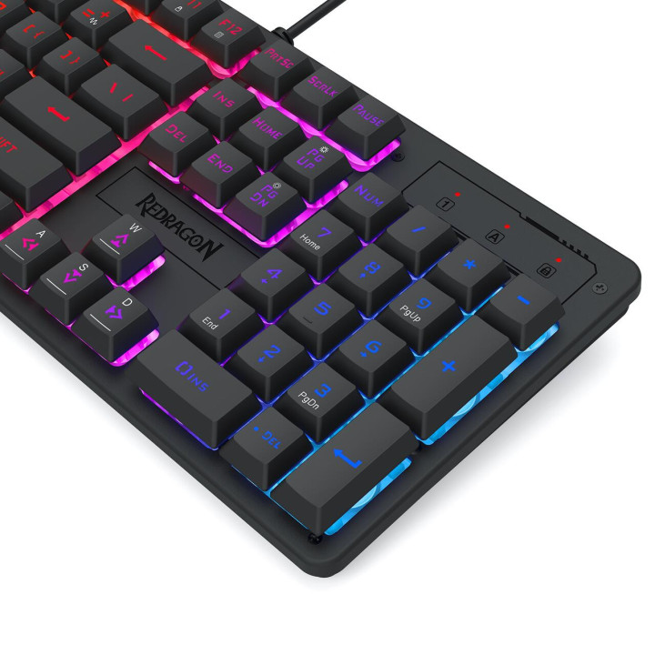 Геймърска клавиатура Redragon Netherbane K521-R с RGB осветление, черна