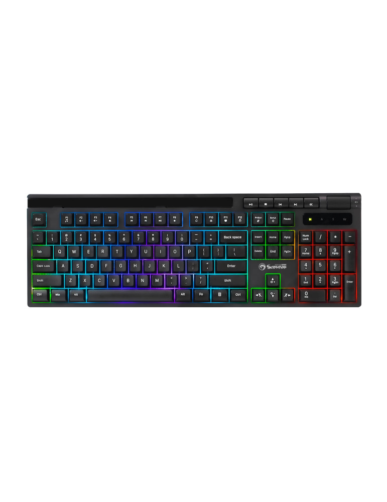 Геймърска клавиатура Marvo Soldat S40 K603, 104 keys, Silent, RGB - MARVO-K603