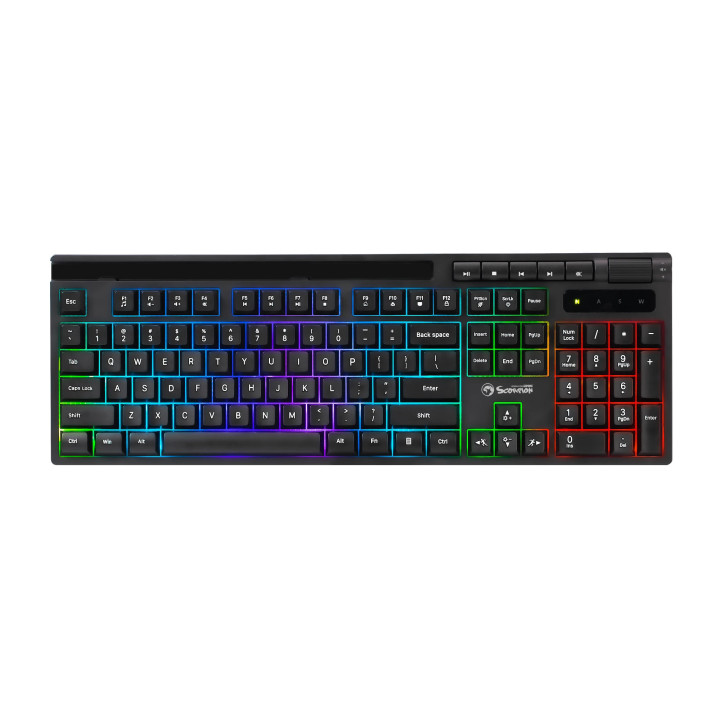 Геймърска клавиатура Marvo Soldat S40 K603, 104 keys, Silent, RGB - MARVO-K603