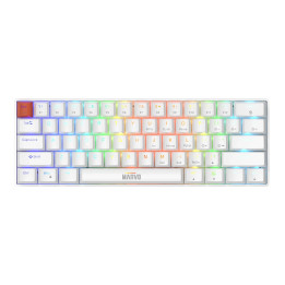 Геймърска механична клавиатура Marvo Saber 61 KG933G White, 61 keys, Red Switches [Linear] - MARVO-KG933G-WH