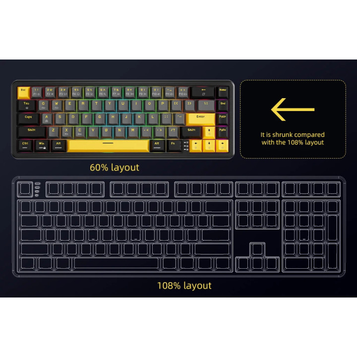 Професионална геймърска механична клавиатура Marvo Magma M40 KG964, 8K, Magnetic Switches [Tactile] - MARVO-KG964