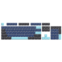Капачки за клавиатура Marvo Custom Keycap Set PBT, 104 keys, Dark Blue, Black, Cyan - MARVO-KP-01-BL