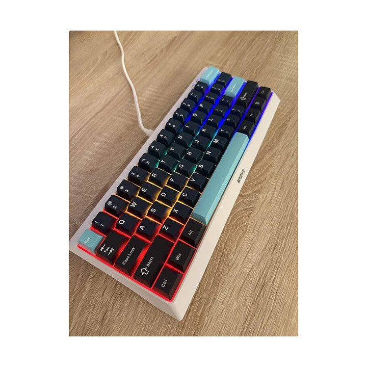 Капачки за клавиатура Marvo Custom Keycap Set PBT, 104 keys, Dark Blue, Black, Cyan - MARVO-KP-01-BL
