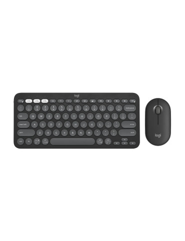 Bluetooth комплект клавиатура и мишка Logitech Pebble 2 Combo, TONAL GRAPHITE, US INT'L, 2.4GHZ/BT, INTNL-973, UNIVERSAL - 920-012239