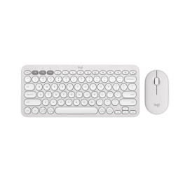 Bluetooth комплект клавиатура и мишка Logitech Pebble 2 Combo, TONAL WHITE, US INT'L, 2.4GHZ/BT, INTNL-973, UNIVERSAL - 920-012240