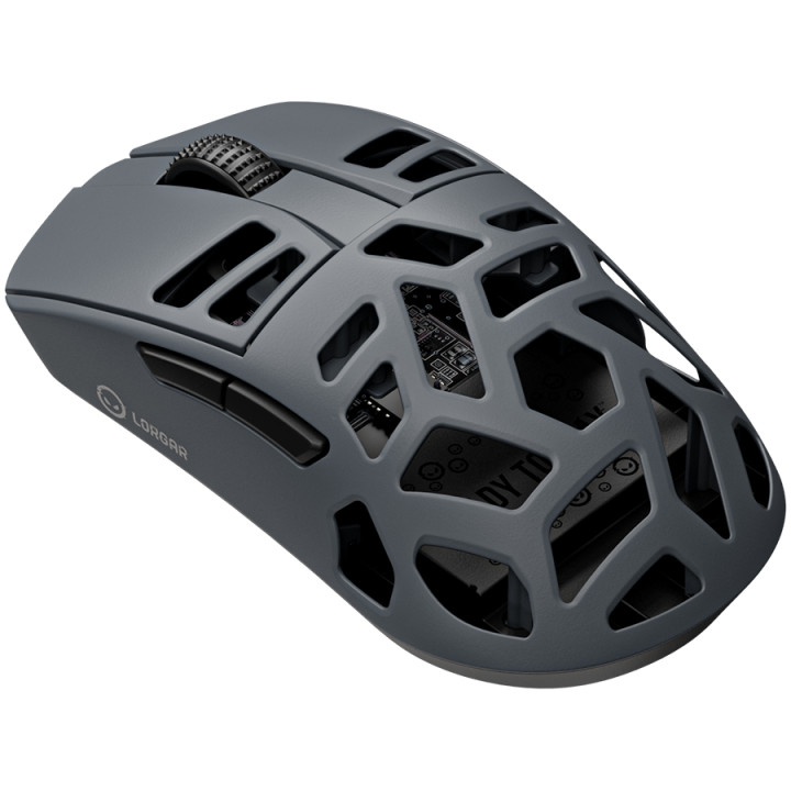 Безжична геймърска мишка Lorgar MSE90W, Magnesium Alloy Wireless Gaming Mouse Elite, Dark Grey - LRG-MSE90W-DG