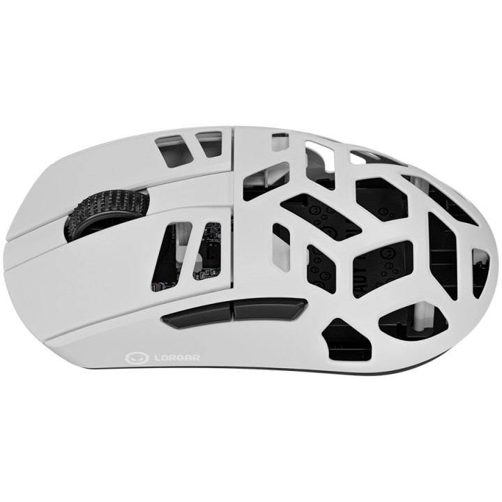 Безжична геймърска мишка Lorgar MSE90W, Magnesium Alloy Wireless Gaming Mouse Elite, White - LRG-MSE90W-WH