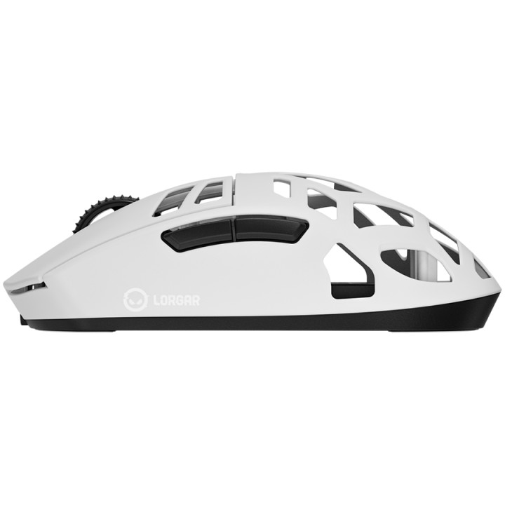 Безжична геймърска мишка Lorgar MSE90W, Magnesium Alloy Wireless Gaming Mouse Elite, White - LRG-MSE90W-WH