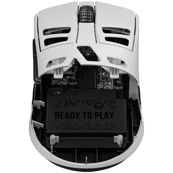 Безжична геймърска мишка Lorgar MSE90W, Magnesium Alloy Wireless Gaming Mouse Elite, White - LRG-MSE90W-WH