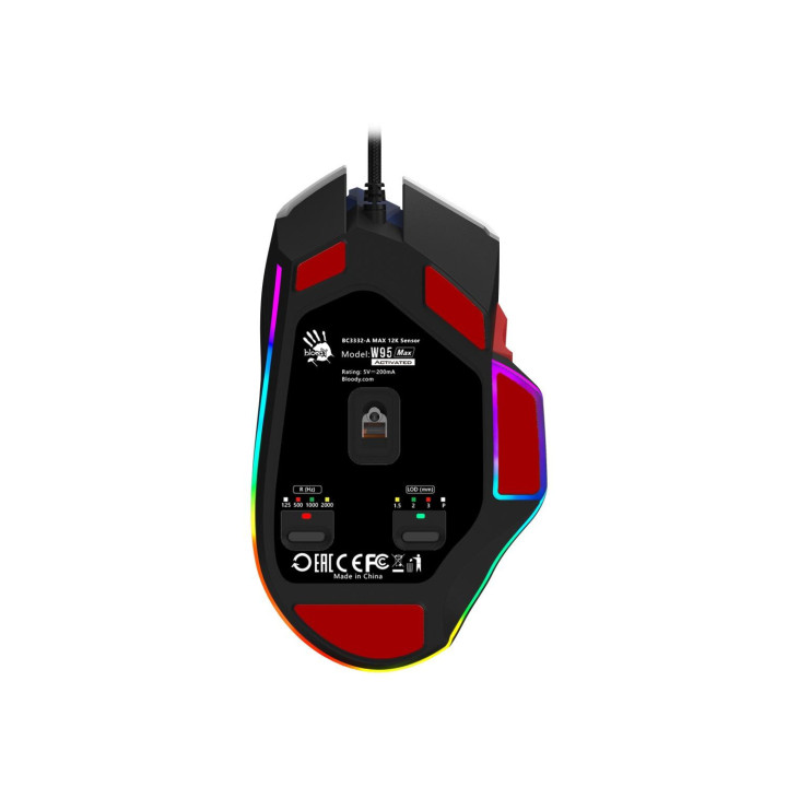 Геймърска мишка A4tech Bloody W95Max Sports Navy RGB Light, 12000cpi - A4-MOUSE-W95MAX-Navy