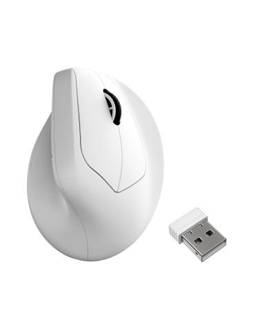 Безжична геймърска ергономична мишка Keychron M5, 8K, White - M5-A24