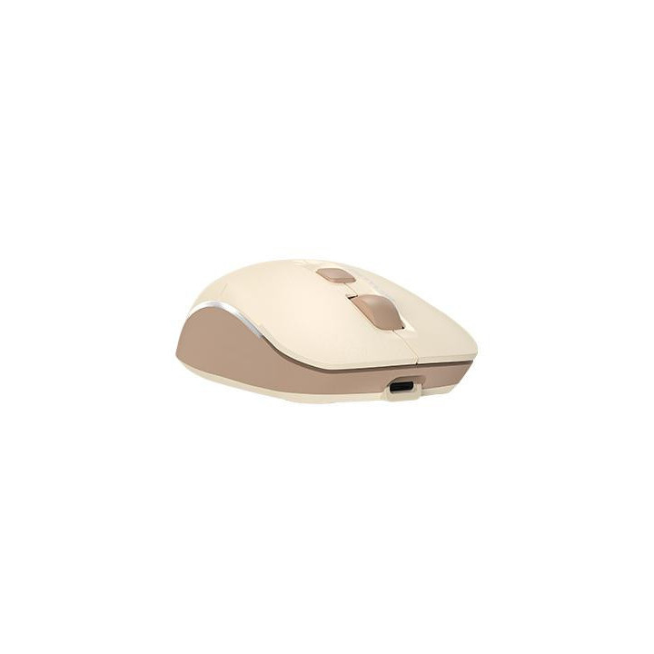 Безжична безшумна мишка A4tech FBCS Air2 Cafe Latte, Dual mode, 2000dpi, Li-Ion батерия - A4-MOUSE-FB26CS-CAFE