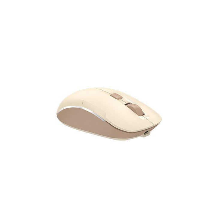 Безжична безшумна мишка A4tech FBCS Air2 Cafe Latte, Dual mode, 2000dpi, Li-Ion батерия - A4-MOUSE-FB26CS-CAFE